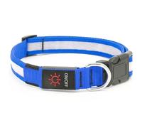 Glowguard Dog Collar, Light Up og Collar, Multicolor Led og ollar, Usb-C Rechargeable Reflective Glow ollar, For Night Walking (Blue,L)
