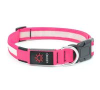 Glowguard Dog Collar, Light Up og Collar, Multicolor Led og ollar, Usb-C Rechargeable Reflective Glow ollar, For Night Walking (Pink,XS)