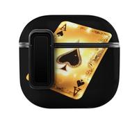 Glowing Aces Poker Cute Case Compatible with AirPods 4 Protective Cover with Automatic Lock