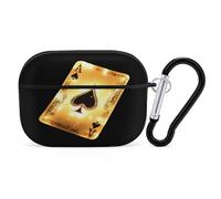 Glowing Aces Poker Cute Case Compatible with AirPods Pro Protective Cover with Keychain