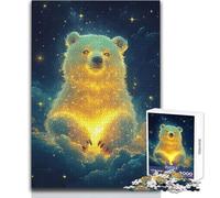 Glowing Bear in The Stars 1000 Piece Jigsaws for Teenagers Logical Thinking Development Game Great Gift for Meaningful Moments Size 50x75cm
