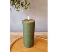 Glowing Bee Natural Handmade Pillar Beeswax Candle 390g 150x60mm - 60hr Burn (1pc) (Green)
