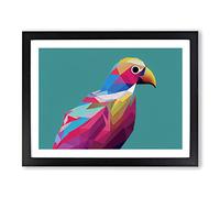 Glowing Bird Abstract Framed Print | A4 Black Framed Wall Art | Ready to Hang | Abstract Fantasy Picture | Living Room Bedroom Lounge Office
