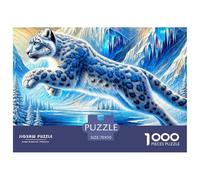 Glowing Black Panther with Blue Eyes Thick Cardboard Pieces Excellent for Training Memory, Concentration And Logical Thought Process 70x50cm/1000pcs