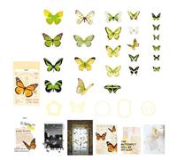 Glowing Butterfly Sticker Adhesive Water Resistant Safe Decoration Suitable for Office Use Pet Accessories Art Projects Classroom Decoration Sticker
