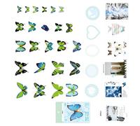 Glowing Butterfly Sticker Adhesive Water Resistant Safe Decoration Suitable for Office Use Pet Accessories Art Projects Classroom Decoration Sticker