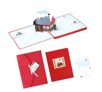 Glowing Christmas Card Illuminated LED Holiday Greeting Invitation for Festival Celebration Light Up