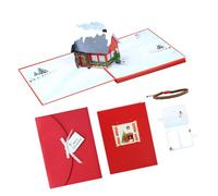 Glowing Christmas Card With LED Light Handmade Greeting For Kid Adult Holiday Birthday Celebration Light Up