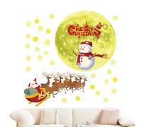 Glowing Christmas Stickers Luminous Snowmen Wall Decal