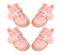 Glowing Dog Shoes Anti-Slip LED Adjustable Breathable Mesh Boots | Glow Paw Protector Puppy Sneakers for Indoor Outdoor Home Backyard Patio Night Walking Hot Pavement