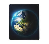 Glowing Earth Mouse Pad with Non-Slip Rubber Base 7 x 8.6 in Mouse Mat with Stitched Edge Gaming Mousepad for Wireless Mouse Computer Laptop Home Office Desk Pad