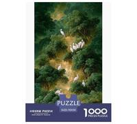Glowing Egret Grove Puzzles 1000 Piece Challenge Toy Adults And Children Puzzle Game Educational Challenge Leisure Play Home Decoration Gift 70x50cm/1000pcs