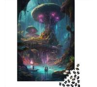 Glowing_Enchanted_Paradise Jigsaw Puzzles Game Adult 1000 Piece Jigsaw Wooden Creative Jigsaw Puzzle Decompressing Game 1000pcs (75x50cm)