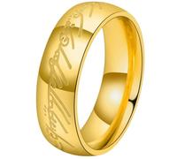 Glowing Fantasy Stainless Steel Ring for Men Mystic Jewelry with Night Illumination Bold Statement Gift for Him