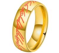 Glowing Fantasy Stainless Steel Ring for Men Mystic Jewelry with Night Illumination Bold Statement Gift for Him