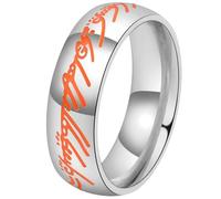 Glowing Fantasy Stainless Steel Ring for Men Mystic Jewelry with Night Illumination Bold Statement Gift for Him