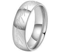 Glowing Fantasy Stainless Steel Ring for Men Mystic Jewelry with Night Illumination Bold Statement Gift for Him