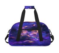Glowing Fire Butterfly Duffel Bags for Women Men Kids Girls Boys Overnight Weekender Travel Bag 24L Sport Gym Duffel Bag Practice Tote Carry Bag