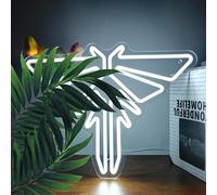 Glowing Firefly Emblem Neon Sign Dystopian Survival LED Art for Game Rooms Last of US Neon Light for Man Cave Party Living Room Decoration