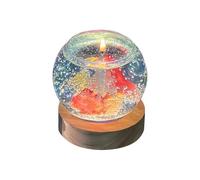 Glowing Fish Candle Decor, Decorative Led Wax Aquarium, 3.35 Inches Bubble Effect Candle Kit, Calm Ambient Light Home Ornament, Minimal Water Theme Design Style, Office Desk for Meditation Use
