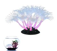 Glowing Fish Tank Decorations - Artificial Coral Decorations Simulation Glow Plant Silicone For Fish Tank | Perfect For Aquarium Night Light Effect, Soft Glow Safe