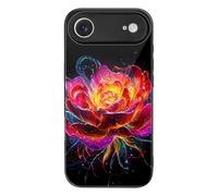 Glowing Flower Petals Cell Phone Glass Cases Classic Protection Compatible with iPhone 17/17 Air/17 Pro/17 Pro Max
