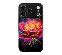 Glowing Flower Petals Cell Phone Glass Cases Classic Protection Compatible with iPhone 17/17 Air/17 Pro/17 Pro Max