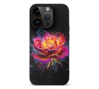 Glowing Flower Petals Phone Case Compatible with iPhone 14/14 Plus/14 Pro/14 Pro Max Flip Protective Cover with Card Holder