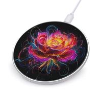 Glowing Flower Petals Wireless Charger Pad 10W Max Compatible with iPhone Portable Fast Charging Station