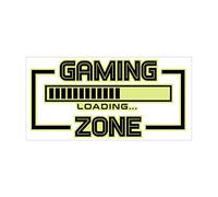 Glowing Gaming Zone Wall Sticker: Glow in The Dark Game Loading Wall Decals Playroom Wall Art Murals for Gamer Room Party Decor Green