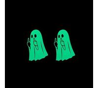 Glowing Ghost Middle Finger Sticker, Glow in The Dark Halloween Ghost Sticker, Middle Finger Ghosts Decal for Car, Spooky Luminous Ghosts Decals, Waterproof