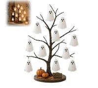 Glowing Ghost Tree with LED Lighting, Cute LED as a Centrepiece