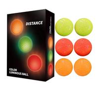 Glowing Golf Balls- 6 Pieces Luminous Double-Layer Sports Gear | 2-layer Game Ball | Funny Golf Balls For Golfer Backyard Driving Range Training Ground Fairway Match