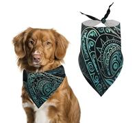 Glowing Green Sea Turtle Dog Bandana Triangle Dog Scarf Washable Polyester Dog Bibs Cute Pet Bandana for Medium Large Dogs Puppy and Cats