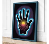 Glowing Hand in Light Canvas Wall Art Print 24x16 Inch | Ready to Hang, Gallery Wrapped, Fade-Resistant Inks, Securely Packaged, UK Made