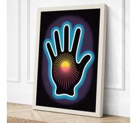 Glowing Hand in Light Canvas Wall Art Print 36x24 Inch | Ready to Hang, Gallery Wrapped, Fade-Resistant Inks, Securely Packaged, UK Made