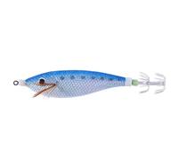 Glowing Horizontal Squid Trolling Lure 11CM/13.4G Luminous Squid Jig Jigging Fishing Lure Artificial Squid Jigging Eging Wood Shrimp Hooks Cuttlefish Bait for Night Fishing (8)