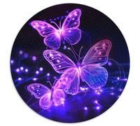 Glowing Insect And Bug Patterns 1000 Piece Circular Puzzles for Adults And Kids Natural Scenery Geometric Smooth Edging Unique Challenge Games 1000pcs (67.5x67.5cm)