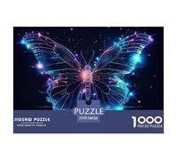 Glowing Insect And Bug Patterns 1000 Piece Jigsaw Puzzles for Adults Animal Whimsical Challenge Colourful Educational Games Fully Interlocking 38x26cm/1000pcs