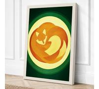 Glowing Jack O' Lantern Retro Canvas Wall Art Print 24x16 Inch | Ready to Hang, Gallery Wrapped, Fade-Resistant Inks, Securely Packaged, UK Made