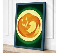 Glowing Jack O' Lantern Retro Canvas Wall Art Print 36x24 Inch | Ready to Hang, Gallery Wrapped, Fade-Resistant Inks, Securely Packaged, UK Made