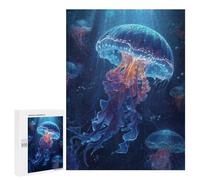 Glowing Jellyfish Ocean Scene Puzzle 1000 Teile Schwer Puzzle Spielzeug Lernspiel Impossible Herausforderungsspielzeug Für Erwachsene Kinder 500 PCS