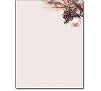 Glowing Lantern Christmas Holiday Letterhead Paper - 80 Sheets