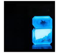 Glowing Lighter, Windproof Butane Inflatable Lighter, Portable Glow-In-The-Dark Quicksand Lighters With Clear Tank, Luminous Colorful Quicksand for Home Decor and Daily Convenience Friends(BLUE)