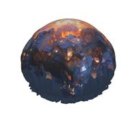 Glowing love heart One Size Double-layer shower cap prevents hair from getting tangled during showering and skincare.
