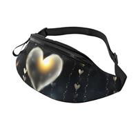 Glowing Love Outdoor Sports Waist Bag & Casual Chest Pack, Adjustable Unisex Fanny Pack for Hiking/Running/Cycling