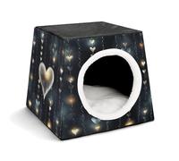 Glowing Love Pet Tent for Small Cats and Dogs,Cat House - Soft Comfort Washable,Dog Bed Open Design Pet Tents Indoor Outdoor Travel