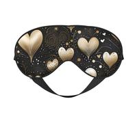 Glowing Love Sleep Mask for Women & Men - Double-Sided Eye Mask with Adjustable Strap, Soft Silky Feel, Light-Blocking & Breathable for Travel, Nap, Shift Work, Yoga