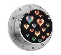 Glowing Love Timer Stainless Digital Visual Timer Exquisite Mechanical Countdown Time Management Tools with Silent Operation Timer for Kitchen Office Classroom