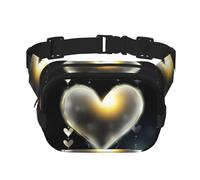 Glowing Lovewaist Bag for Men Women - Adjustable Double Fanny Pack for Travel, Sports, and Daily